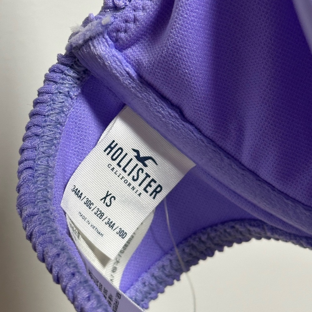 Hollister Bikini Set Purple and Orange Textured - Picture 6 of 10